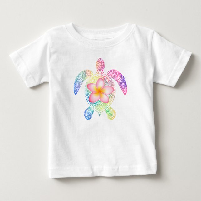 Para Bebê Camiseta de Tartaruga do Mar Falcão (Frente)