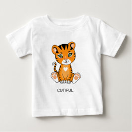 Para Bebê Camiseta de Tigre Selvagem