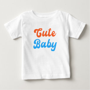 Para Bebê Camiseta de tipografia infantil minimalista