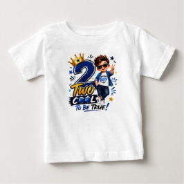Para Bebê Camiseta de Toddler de 2º Aniversário 'Two Cool to