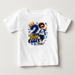 Para Bebê Camiseta de Toddler de 2º Aniversário 'Two Cool to