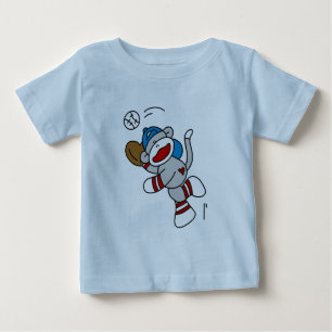 Para Bebê Camiseta de travamento da bola do basebol do