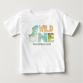 Para Bebê Camiseta de Um primeiro aniversario, Um Dinossauro