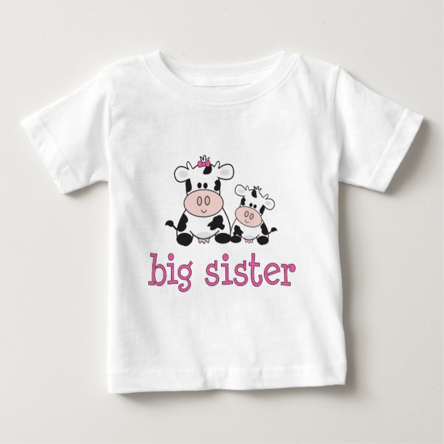 Para Bebê Camiseta de Vaca da Irmã Grande (Frente)