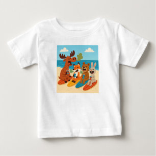 Para Bebê Camiseta de Verão de Amigos Bobos do Surf & Burp C