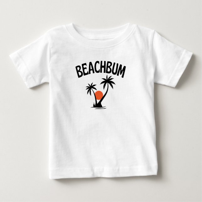 Para Bebê Camiseta de Verão Praia Beachbum (Frente)