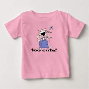 Para Bebê Camiseta demasiado bonito e presentes do gato do