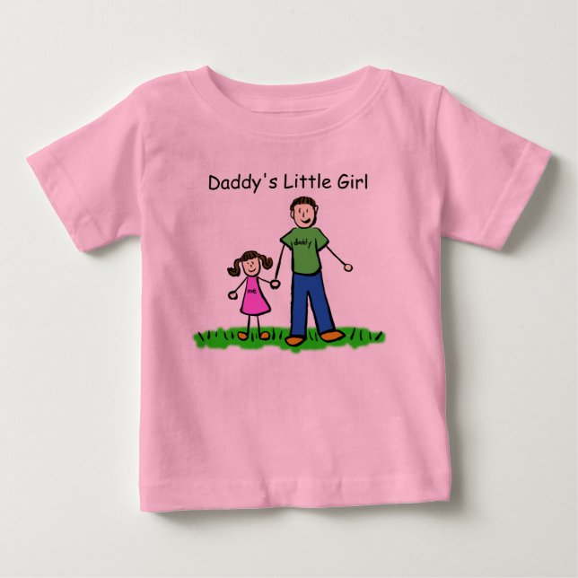 Para Bebê Camiseta Desenhadora De Menina De pai (Personaliza (Frente)
