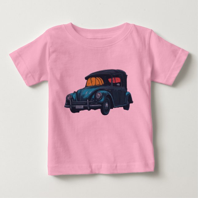 Para Bebê Camiseta design de carro (Frente)