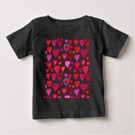 Para Bebê Camiseta design do Corante Vermelho