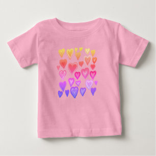 Para Bebê Camiseta design do Corante Vermelho