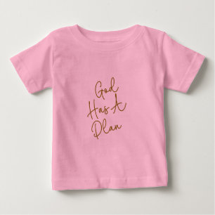 Para Bebê Camiseta Deus Tem Um Plano