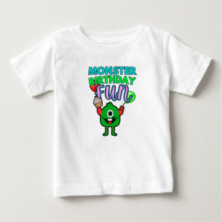 Para Bebê Camiseta Divertida de Aniversário de Monstro de Ha