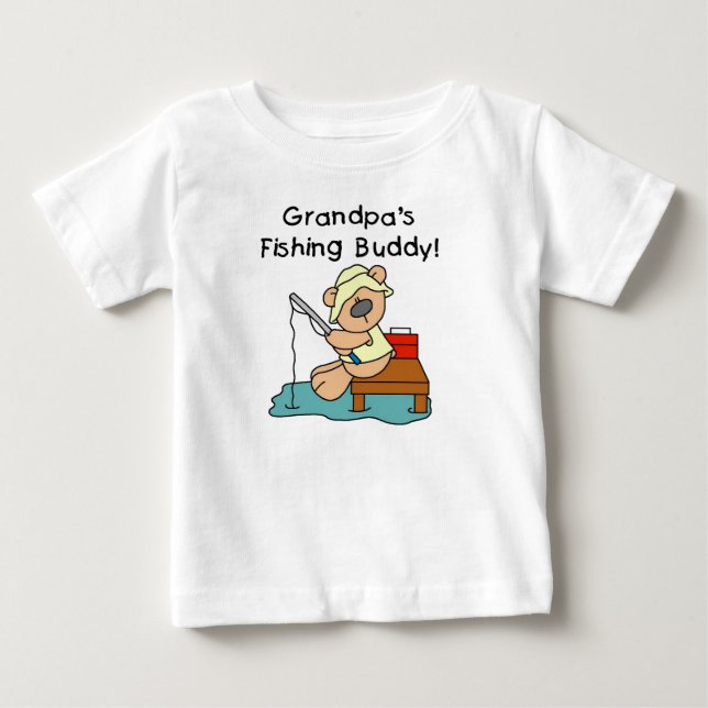 Para Bebê Camiseta do amigo da pesca do vovô do Pesca-Urso (Frente)