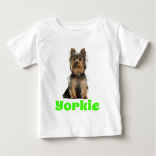 Para Bebê Camiseta do Cachorro Filhote Yorkshire Terrier