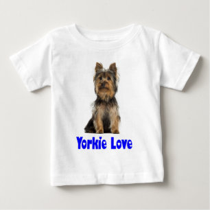 Para Bebê Camiseta do Cachorro Yorkshire Terrier Filhote