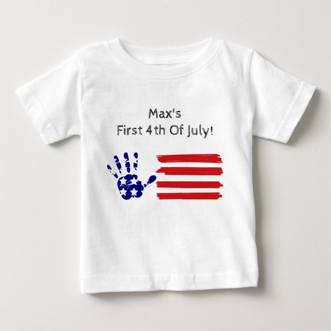 Para Bebê Camiseta do Dia 4 de Julho (Frente)