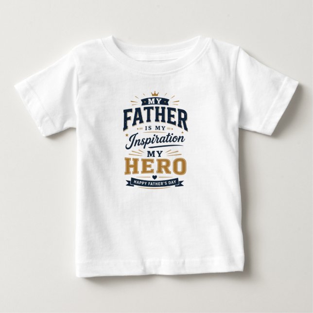 Para Bebê Camiseta do Dia dos Pais (Frente)