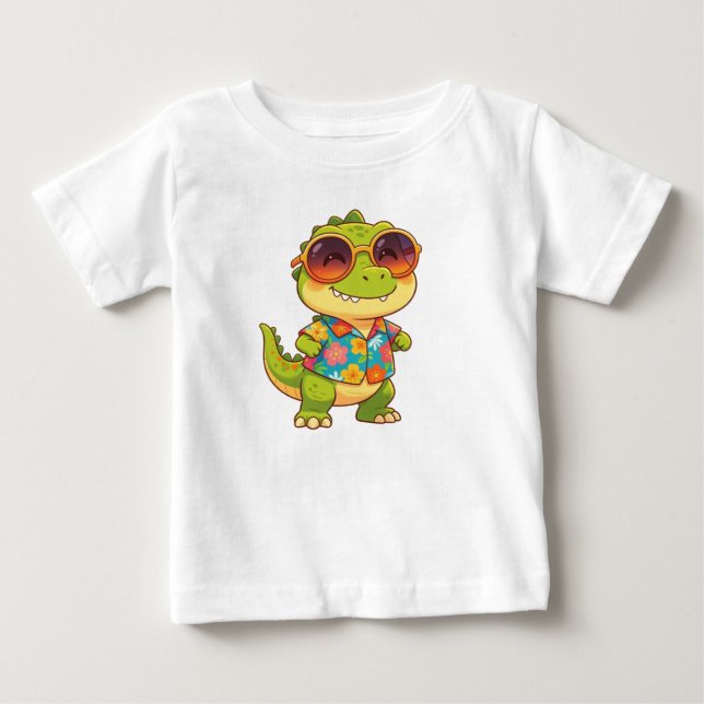 Para Bebê Camiseta do dinossauro (Frente)