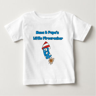 Para Bebê Camiseta do foguete de Nana e de papá pouco