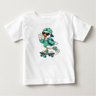 Para Bebê Camiseta do Pato Skatista, Legal