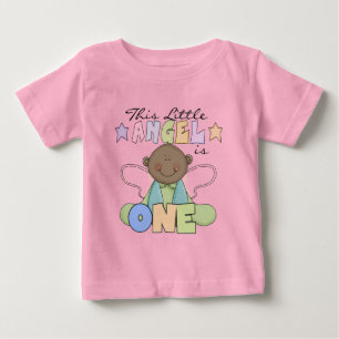 Para Bebê Camiseta do primeiro aniversario do anjo do