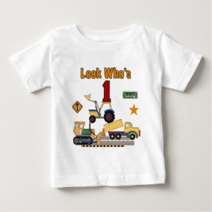 Para Bebê Camiseta do primeiro aniversario dos veículos da