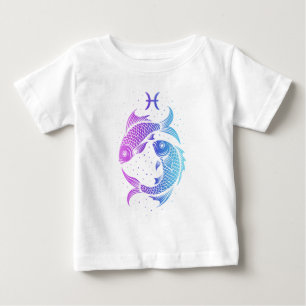 Para Bebê Camiseta do signo de Peixes