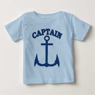 Para Bebê Camiseta do soldado Capitão Blue Anchor Baby Boy