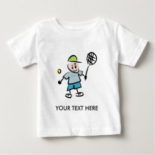 Para Bebê Camiseta do tênis dos miúdos com jogador de tén