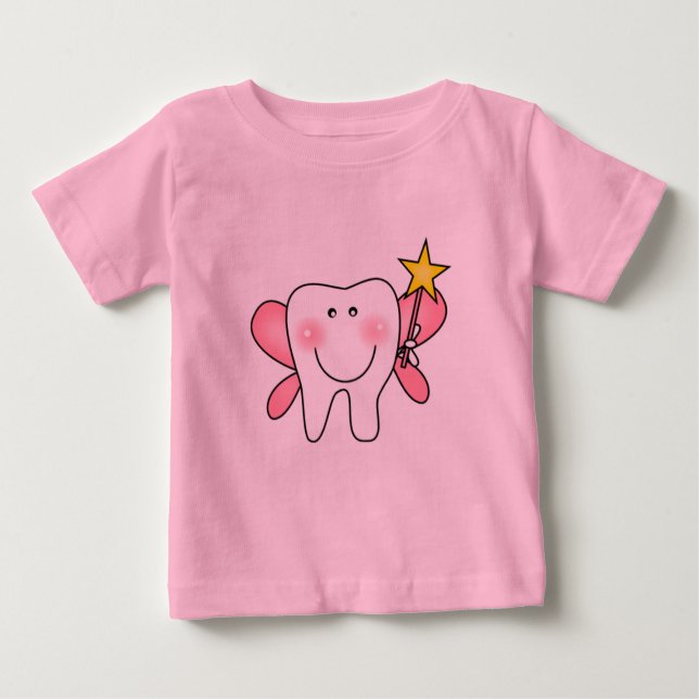 Para Bebê Camiseta e presentes da fada de dente (Frente)