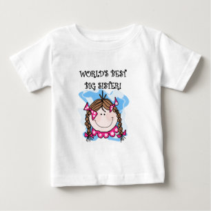 Para Bebê Camiseta e presentes da irmã mais velha do mundo