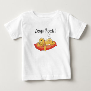 Para Bebê Camiseta e presentes da rocha dos cães