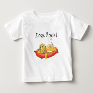 Para Bebê Camiseta e presentes da rocha dos cães