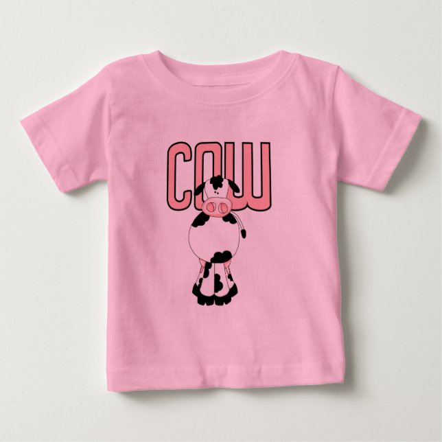 Para Bebê Camiseta e presentes da vaca (Frente)