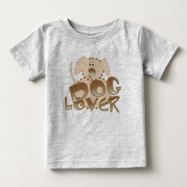 Para Bebê Camiseta e presentes do amante do cão de Brown (Frente)