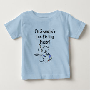 Para Bebê Camiseta e presentes do amigo da pesca do gelo do