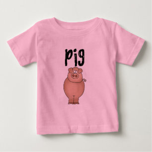 Para Bebê Camiseta e presentes do animal de fazenda do porco