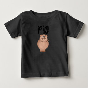 Para Bebê Camiseta e presentes do animal de fazenda do porco