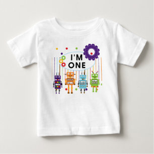 Para Bebê Camiseta e presentes do aniversário do robô
