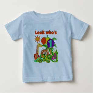 Para Bebê Camiseta e presentes do aniversário do safari