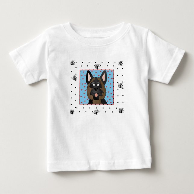 Para Bebê Camiseta e presentes do cão de german shepherd (Frente)