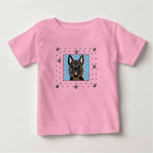 Para Bebê Camiseta e presentes do cão de german shepherd