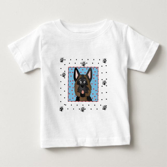 Para Bebê Camiseta e presentes do cão de german shepherd (Frente)