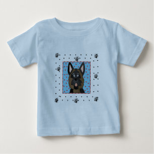 Para Bebê Camiseta e presentes do cão de german shepherd
