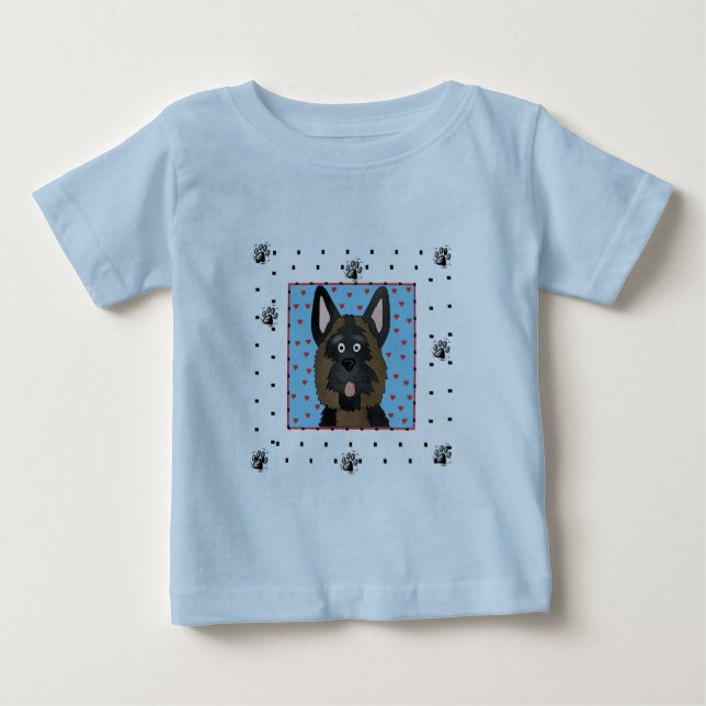 Para Bebê Camiseta e presentes do cão de german shepherd (Frente)