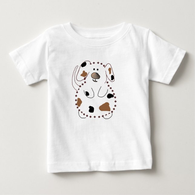 Para Bebê Camiseta e presentes do cão dos desenhos animados (Frente)