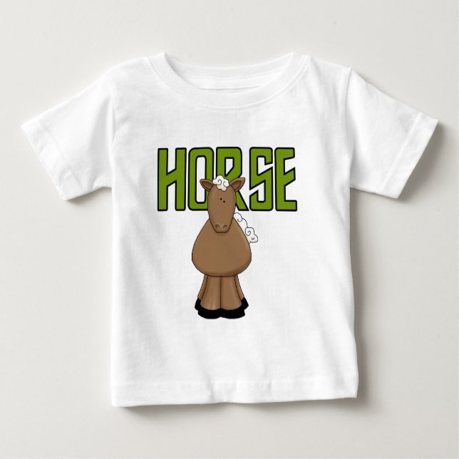 Para Bebê Camiseta e presentes do cavalo (Frente)
