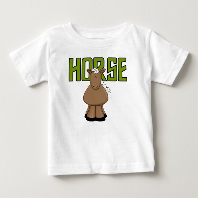 Para Bebê Camiseta e presentes do cavalo (Frente)