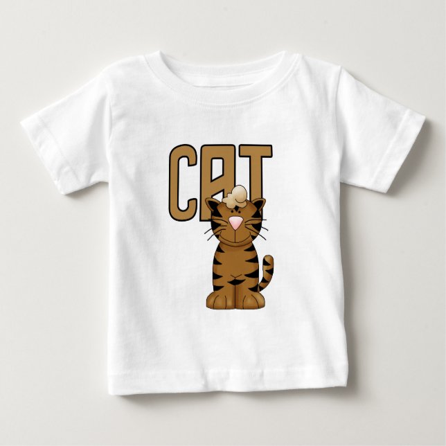 Para Bebê Camiseta e presentes do gato (Frente)